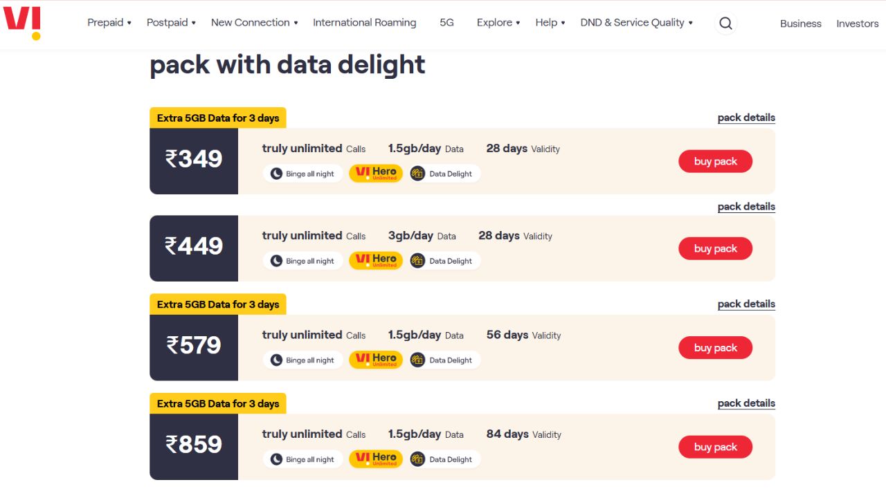 Vi Unlimited Night Data 1