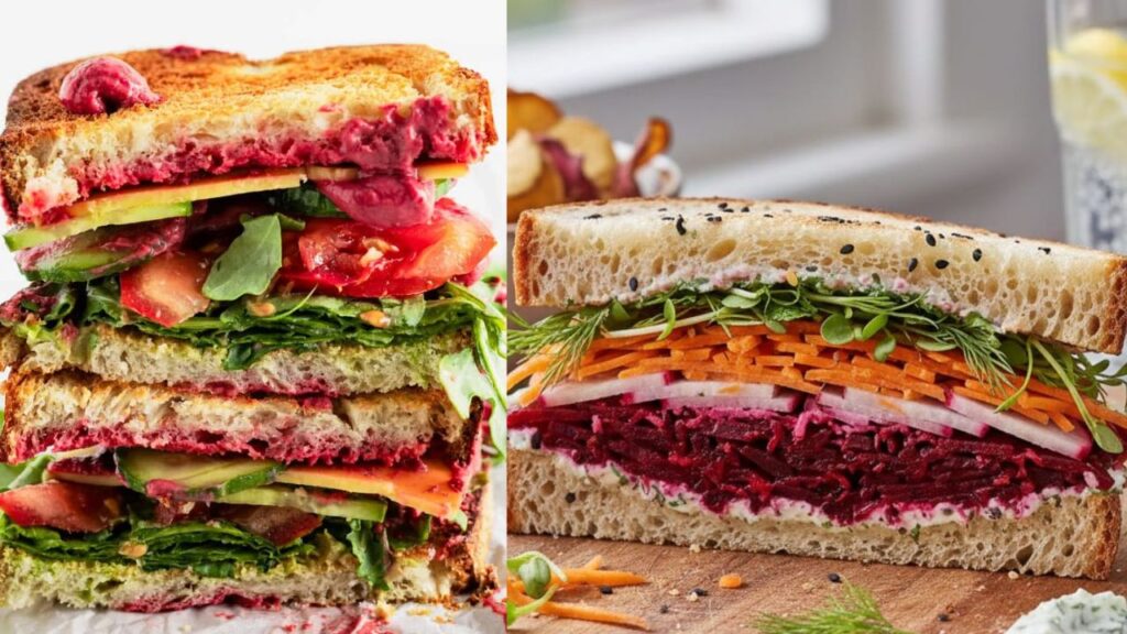 Winter Special Beetroot Carrot Sandwich