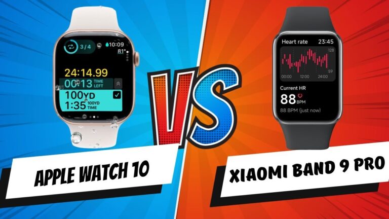 Apple Watch 10 vs Xiaomi Band 9 Pro: Display, Battery, and Features Compared