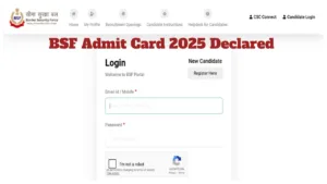 BSF Admit Card 2025 Declared – Download HC RO/RM PET PST Hall Ticket at rectt.bsf.gov.in