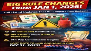 Big Rule Changes from Jan 1, 2026: UPI, PM Kisan, 8th Pay Commission—Full List Inside
