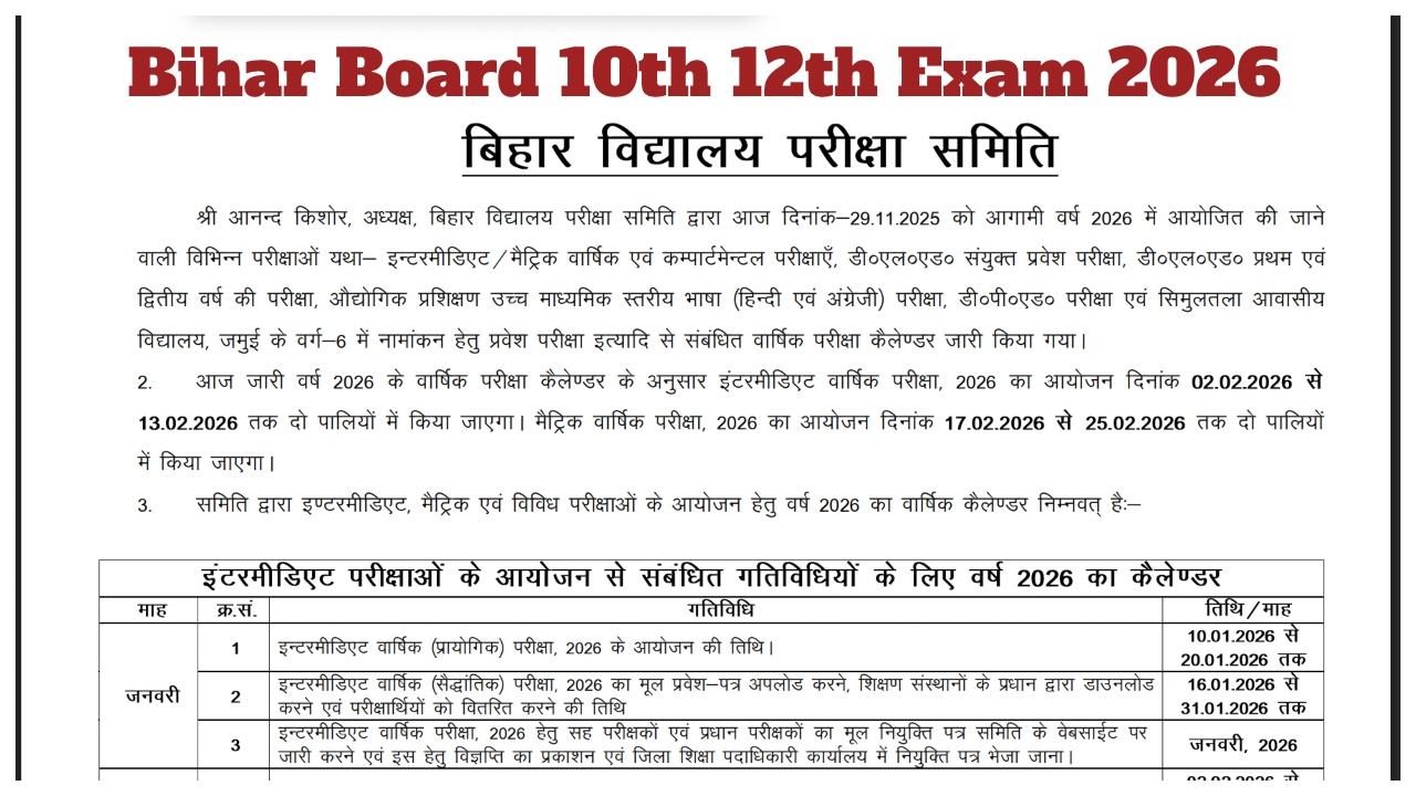 Bihar Board 10th Exam