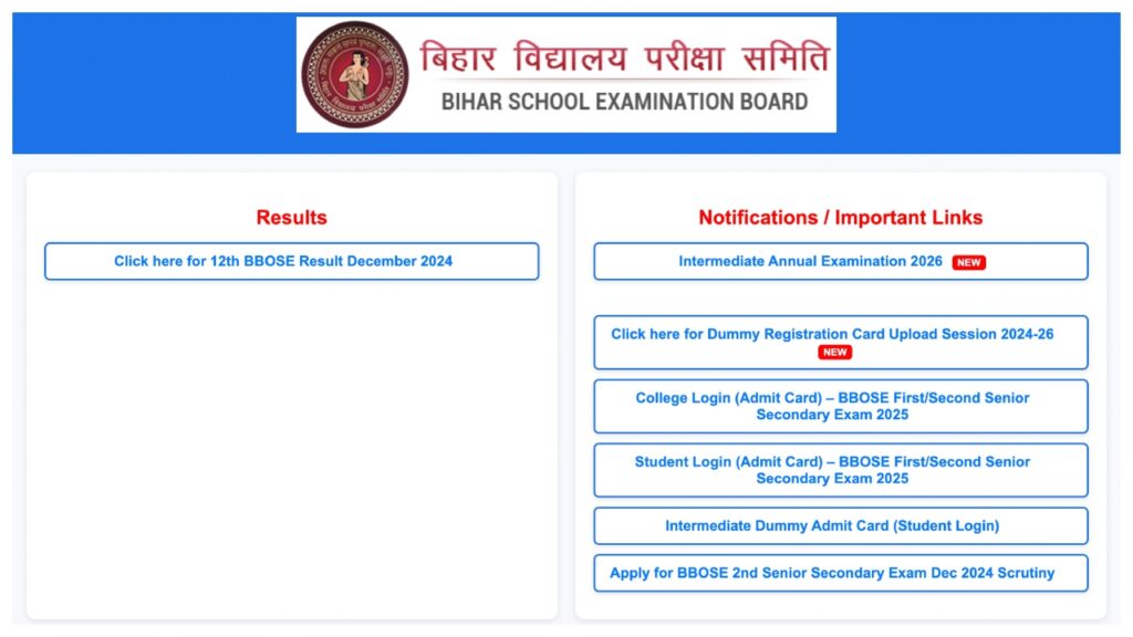 Bihar Board 12th Admit Card 2026 Download Inter Hall Ticket At Intermediate Biharboardonline