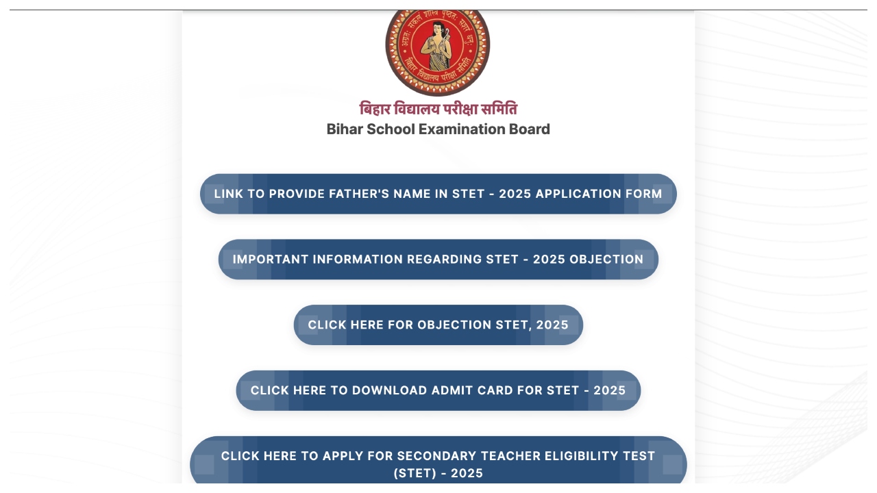 Bihar STET Result 2025 –...