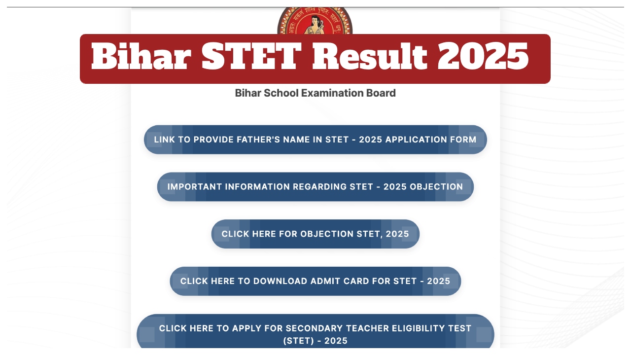 Bihar STET Result 2025