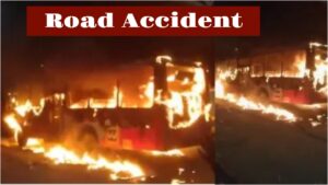 Road Accident – Karnataka truck‑bus collision sparks fire, 9 passengers killed