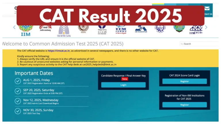 CAT Result 2025 – Direct Link to Check Scorecards at iimcat.ac.in; Check Toppers List
