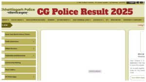 CG Police Result 2025 – Check Final Scorecard at cgpolice.gov.in, Active Link Here