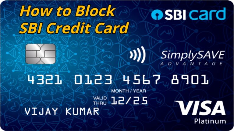 How to Block SBI Credit Card