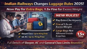 Railway Luggage Rules 2025-Free Weight Limit for Sleeper, AC & General Coaches