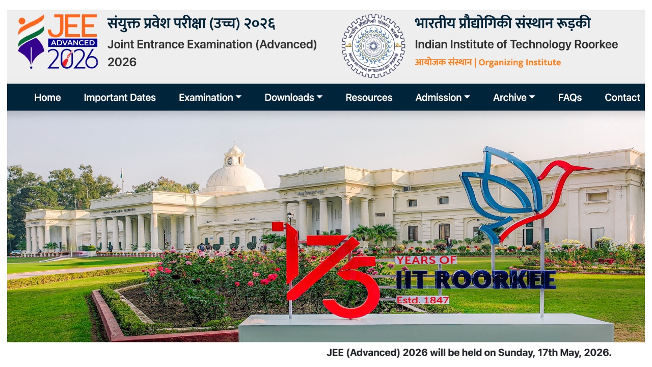 JEE Advanced 2026 Exam Date...