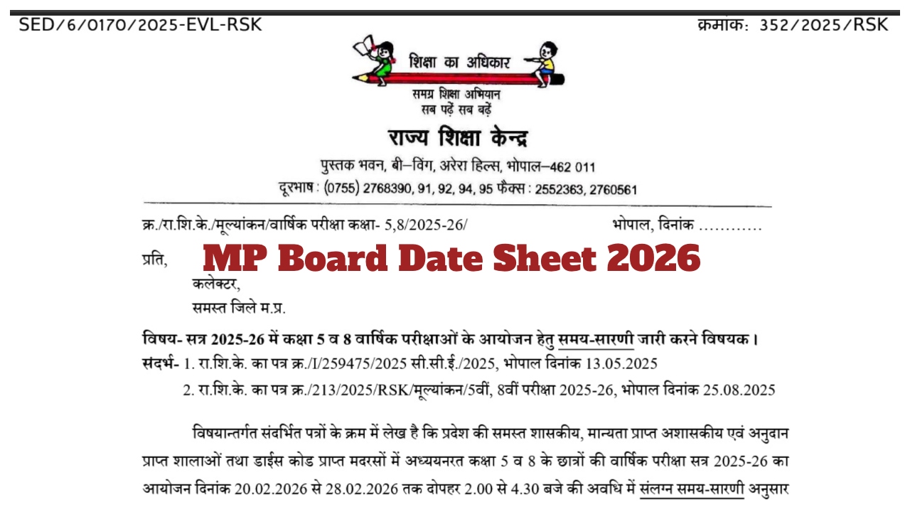MP Board Date Sheet 2026...