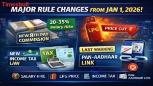 Big Changes from Jan 1, 2026: 8th Pay Commission, LPG Price Cut, New Tax & PAN Rules