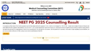 NEET PG 2025 Counselling Result – Check Direct Link & Download Status at mcc.nic.in