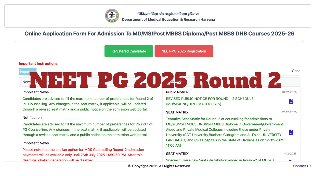 NEET PG 2025 Round