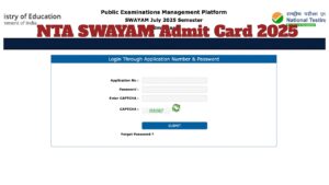 NTA SWAYAM Admit Card 2025 OUT – Direct Link Active at exams.nta.nic.in/swayam
