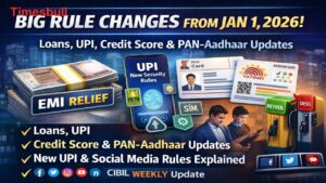 New Rules From Jan 1, 2026: Cheaper Loans, Weekly Credit Score Updates, New UPI & PAN-Aadhaar Rules