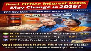 Post Office Interest Rates Update 2026: Big Decision Expected on PPF, SSY, SCSS for Jan–Mar Quarter