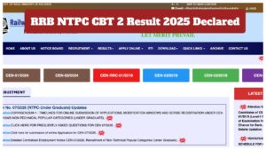 RRB NTPC CBT 2 Result 2025 Declared – Direct Link to Download Zone-wise Result PDF