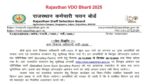Rajasthan VDO Result 2025