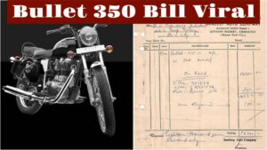 40 years ago Bullet 350 cost Rs 18,824, bill goes viral