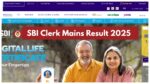 SBI Clerk Mains Result 2025