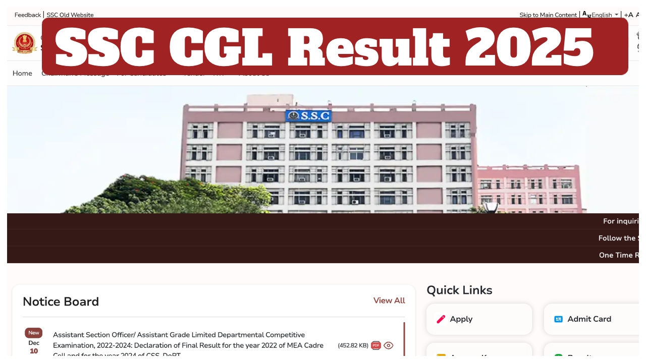 SSC CGL Result 2025 –...