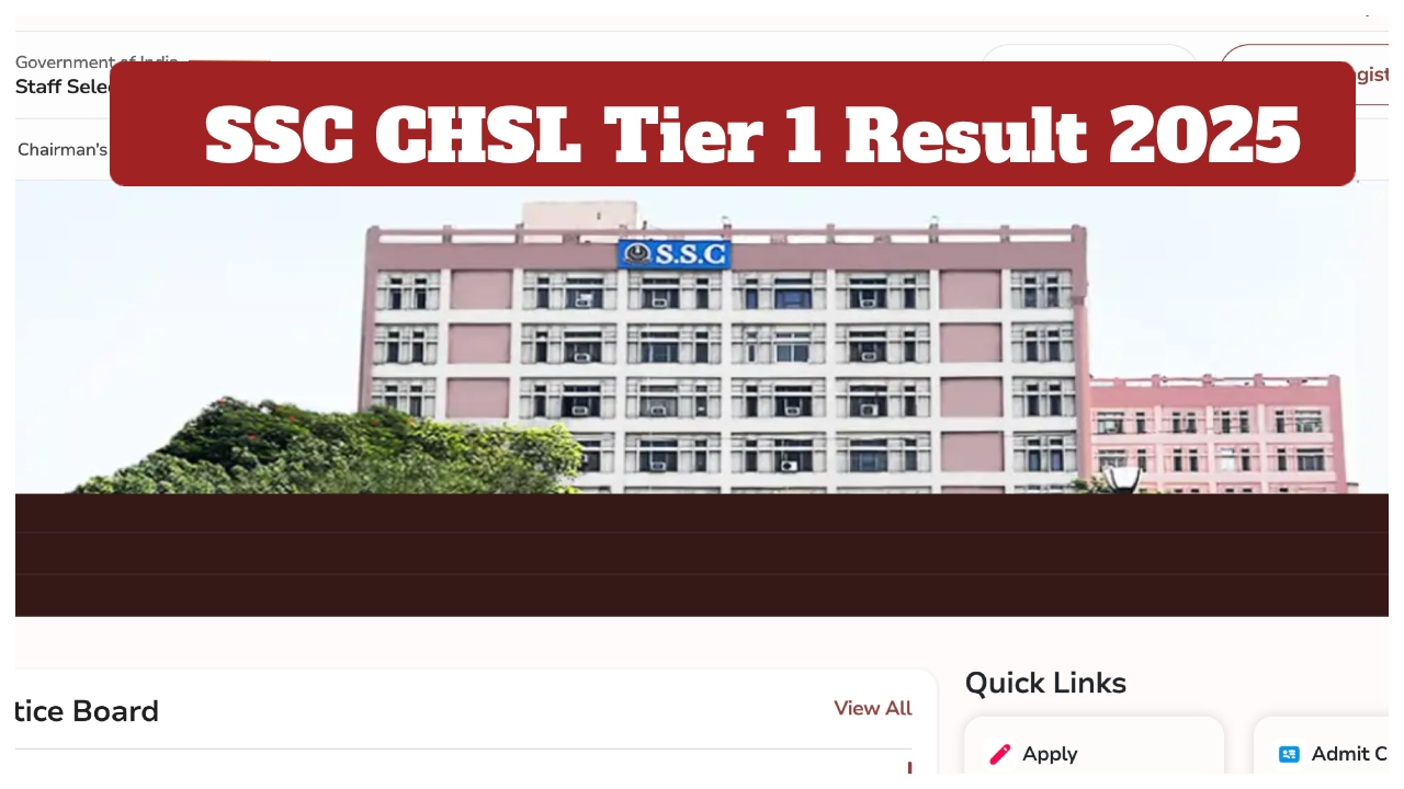 SSC CHSL Tier 1 Result...