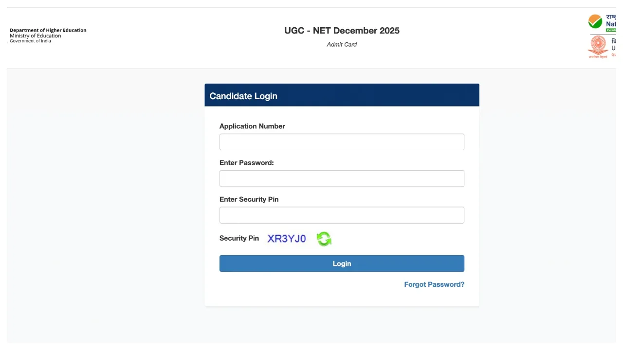 Ugc Net Admit Card
