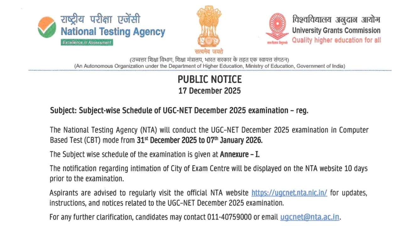 UGC NET December 2025 –...