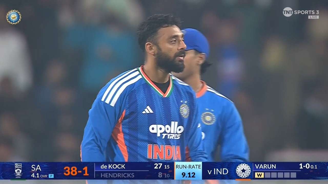 Watch — Varun Chakravarthy bowled...