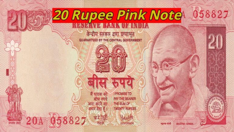 20 Rupee Pink Note