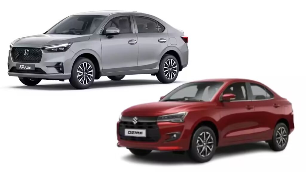 Honda Amaze New-Gen vs Maruti Dzire Facelift – Comfort, Mileage & Safety Comparison