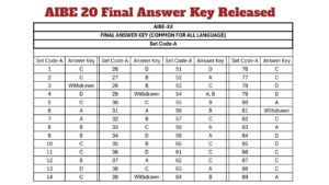 AIBE 20 Final Answer Key Released – BCI Releases PDF at allindiabarexamination.com; Direct Link to Download Here