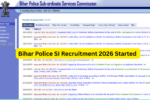 Bihar Police SI Recruitment 2026 Started