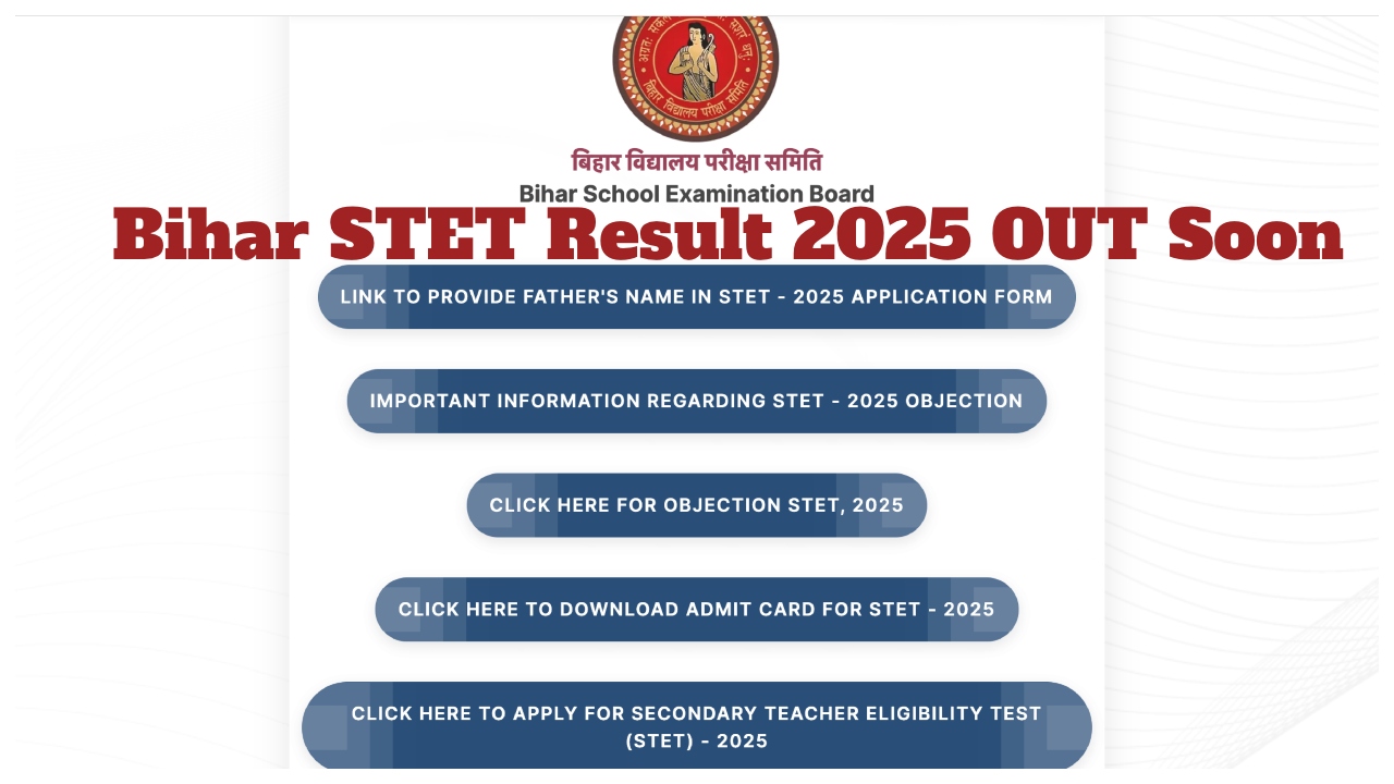 Bihar STET Result 2025 OUT...