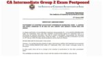 CA Intermediate Group 2 Exam Postponed