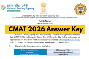 CMAT 2026 Answer Key – NTA Expected to Release Provisional Key by Jan 31; Check Direct Link
