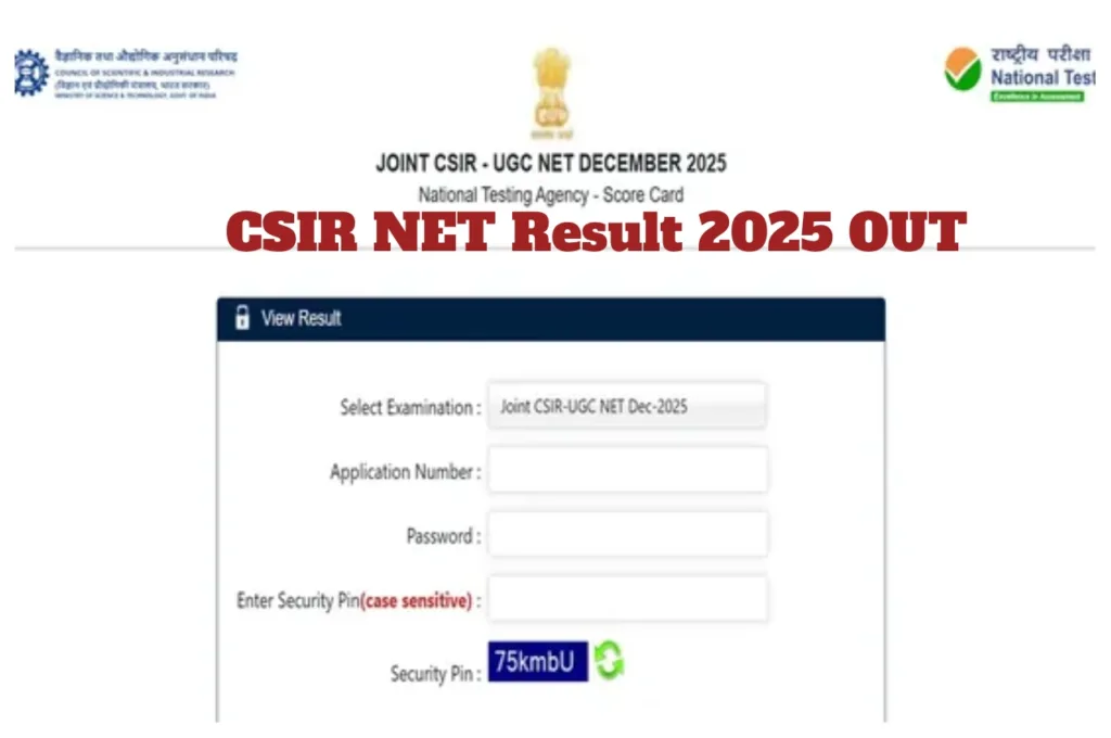 CSIR NET Result 2025 OUT – Download Scorecard and Final Answer Key at csirnet.nta.ac.in