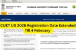 CUET UG 2026 Registration Date Extended Till 4 February