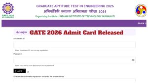 GATE 2026 Admit Card Released – Download Link Active at gate2026.iitg.ac.in; Check Exam Schedule