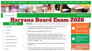 Haryana Board Exam 2026 – HBSE 10th, 12th Date Sheet Link to be Active Soon; Here How to Download