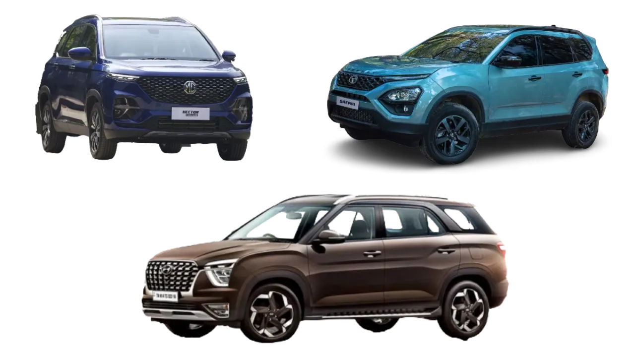 Hyundai Alcazar 2026 vs Tata Safari 2026 vs MG Hector Plus 2026
