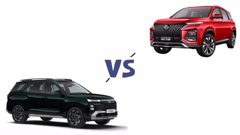 Hyundai Alcazar Facelift vs MG Hector – Space, Features & Safety Compared
