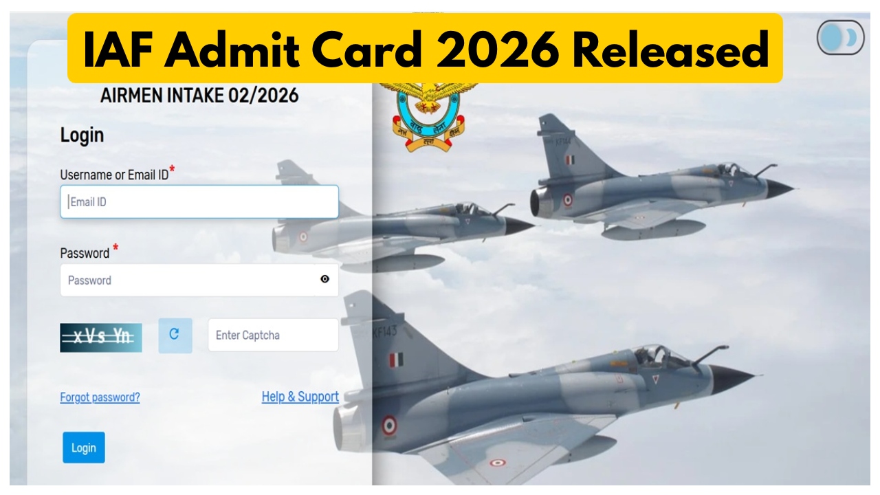 IAF Admit Card 2026 Released...