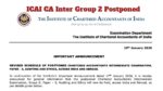 ICAI CA Inter Group 2 Postponed