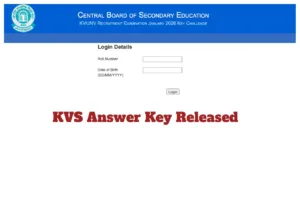 KVS NVS Answer Key 2026 – Download OMR Sheet at cbseit.in, Raise Objections by Feb 4