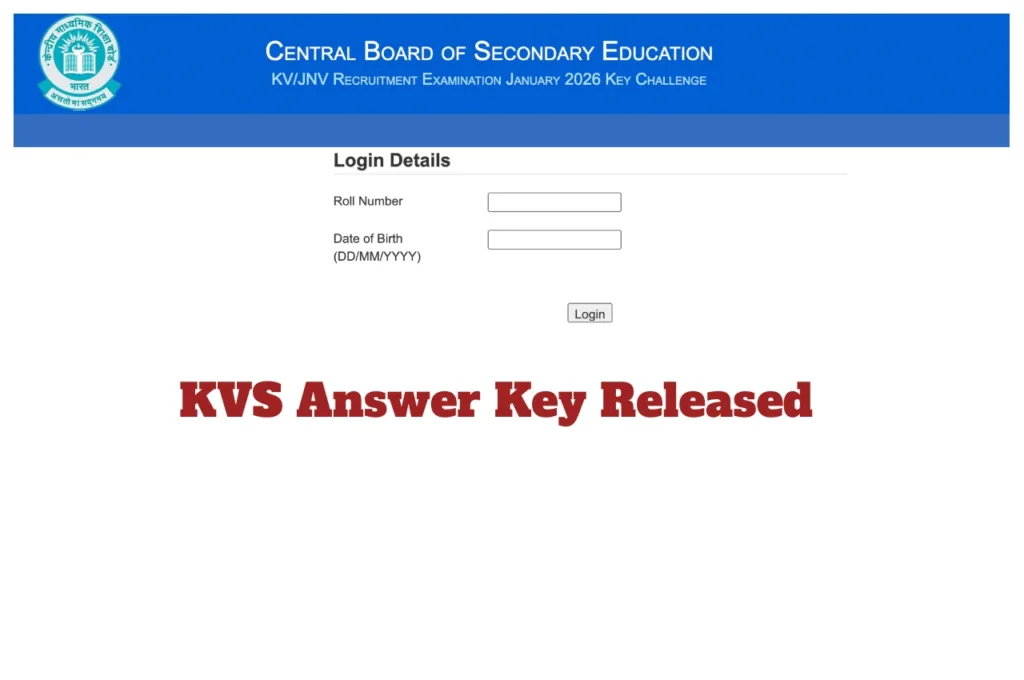 KVS Answer Key – How To Download Answer Key Via Roll Number, Direct Link to Download