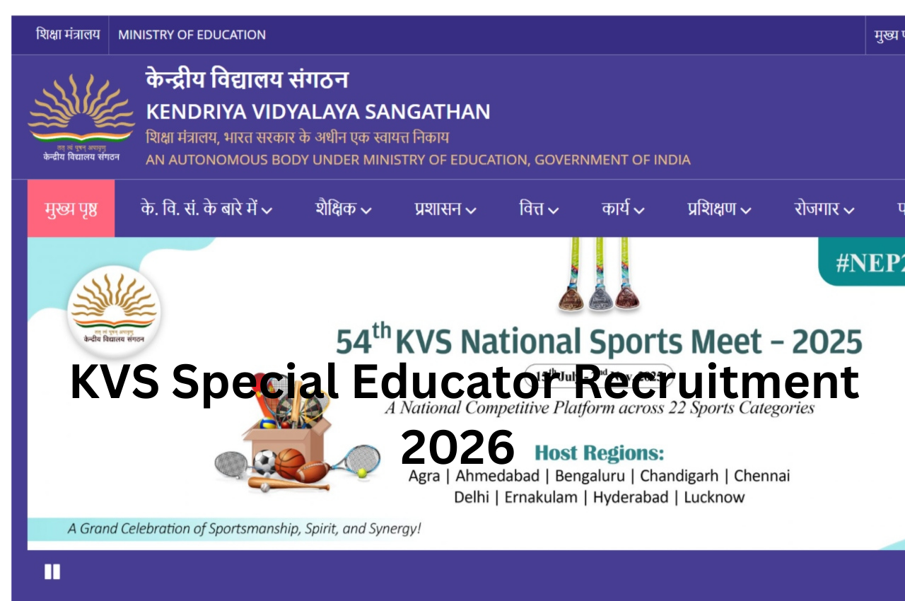 KVS Special Educator Recruitment 2026