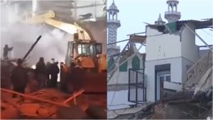 Police pelted with stones during bulldozer action near a mosque in Delhi